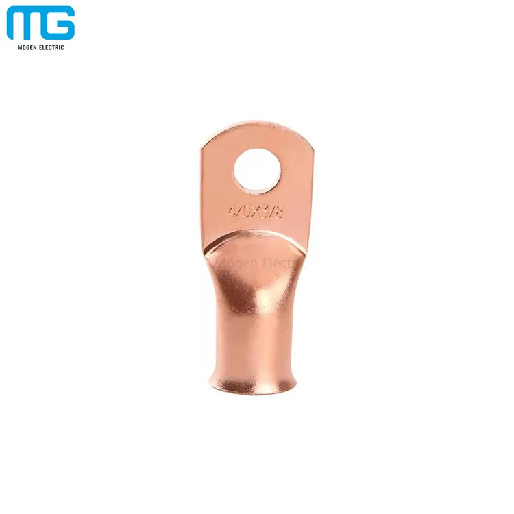 Pure copper AWG crimp tubular wire ring terminal lugs,Battery cable ends connectors