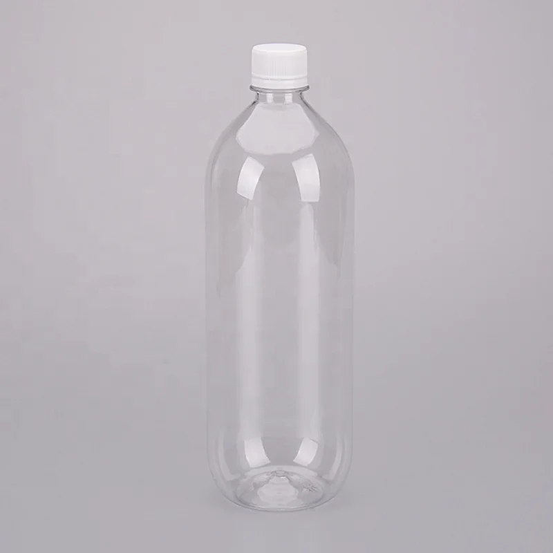 1L 1000 ml Plastic Juice bottle PLA Biodegradable Eco-friendly PET Round Plastic Food Grade Plastic Juice Bottle