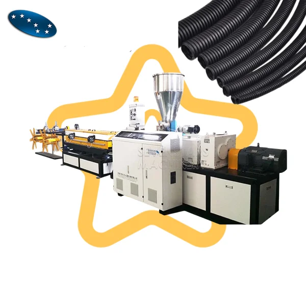 Seveenstars High Quality PVC PP PE Corrugated Pipe Making Machine Electrical Conduit Pipe Machine