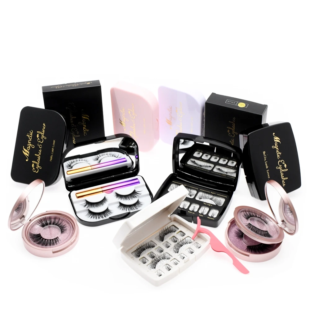 
Magnetic Eyelashes magnetic eyeliner and eyelashes kit 5 Magnet Magnetic False Eyelashes With magnetic eyeliner waterproof 