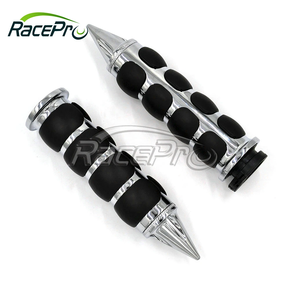 RACEPRO 1 inch Aftermarket Aluminum Motorcycle Throttle Grips with Dual Cable for Harley Davidson Choppers