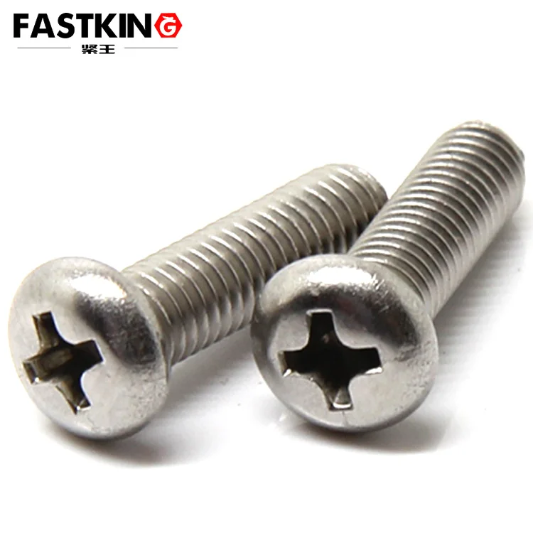 SUS304 ANSI Fine thread cross recessed pan head 1/4-28*1 machine screw