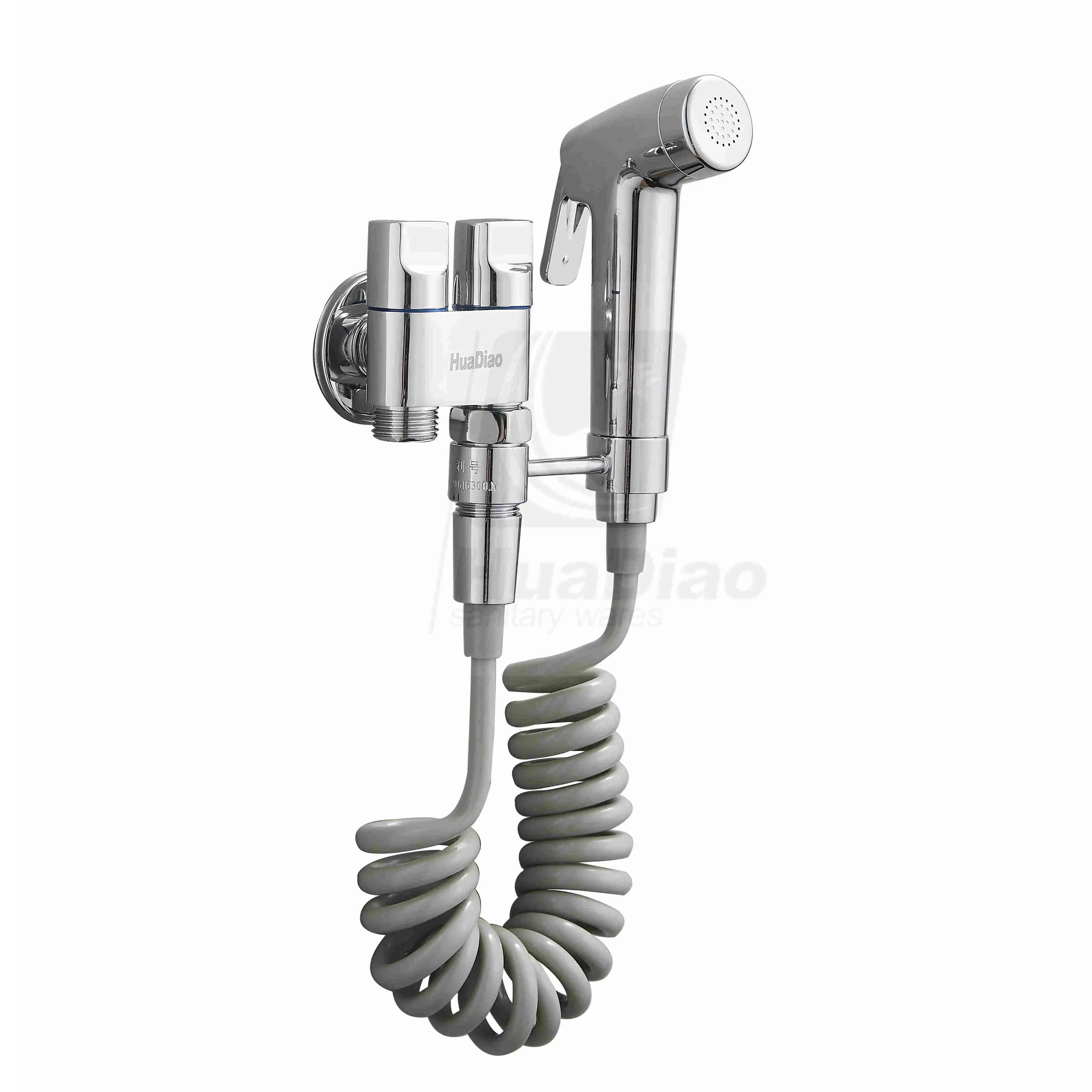 Ручной распылитель для биде HUADIAO 2021, комплект для унитаза, биде Shattaf, распылитель с матовым покрытием с держателем распылителя 7/8 дюйма, T-адаптер, телефонный шланг