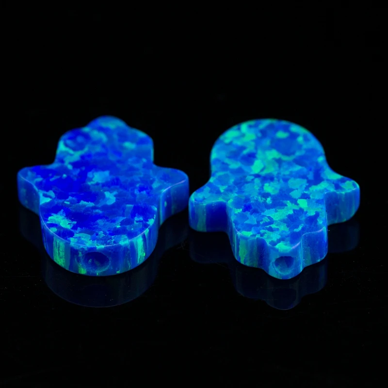 China factory wholesale 11*13mm blue Opal Hamsa Hand