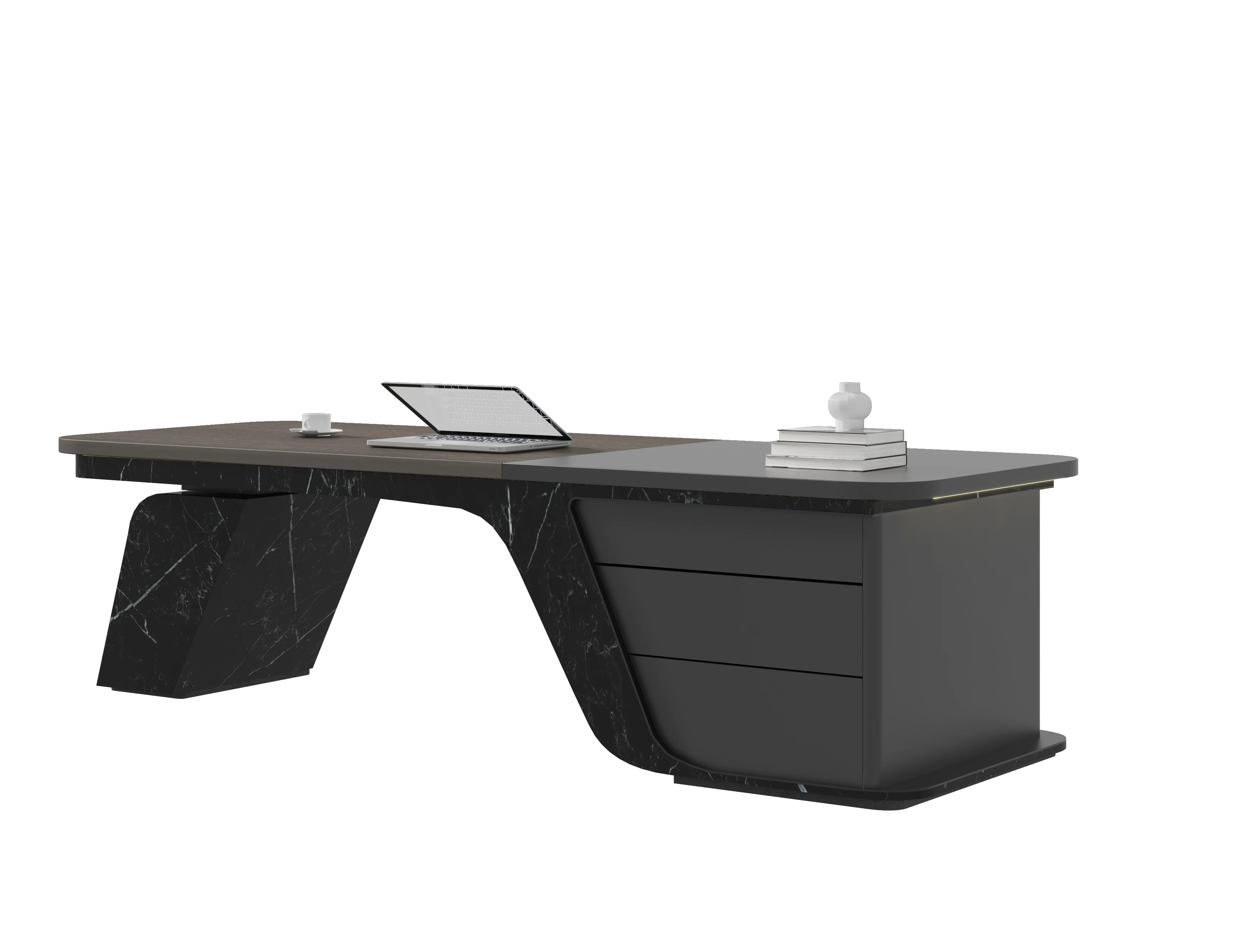 WESOME Simple Modern Office Furniture White High-end Design Executive Desk CEO Table Manager Desk