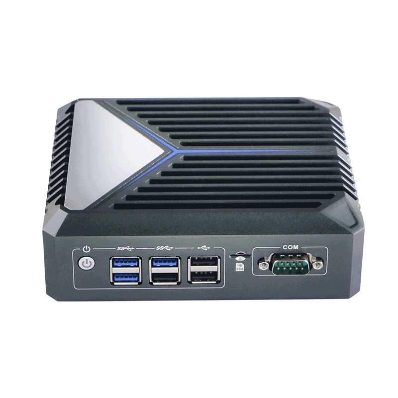 Безвентиляторный промышленный компьютер Cere-lon J6412 CPU 4G/5G LTE WiFi Win11 DP небольшой форм-фактор ПК Встроенный