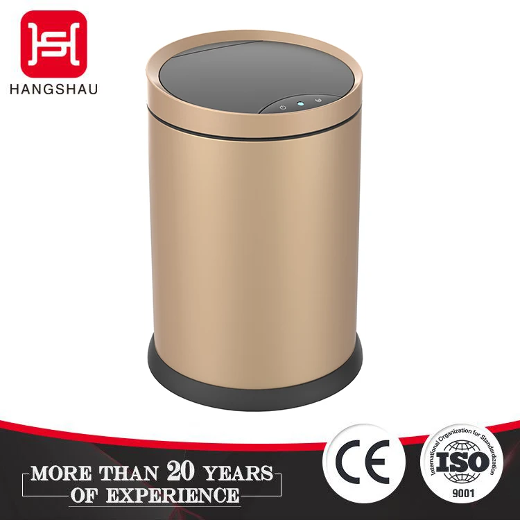 6L golden automatic trash can