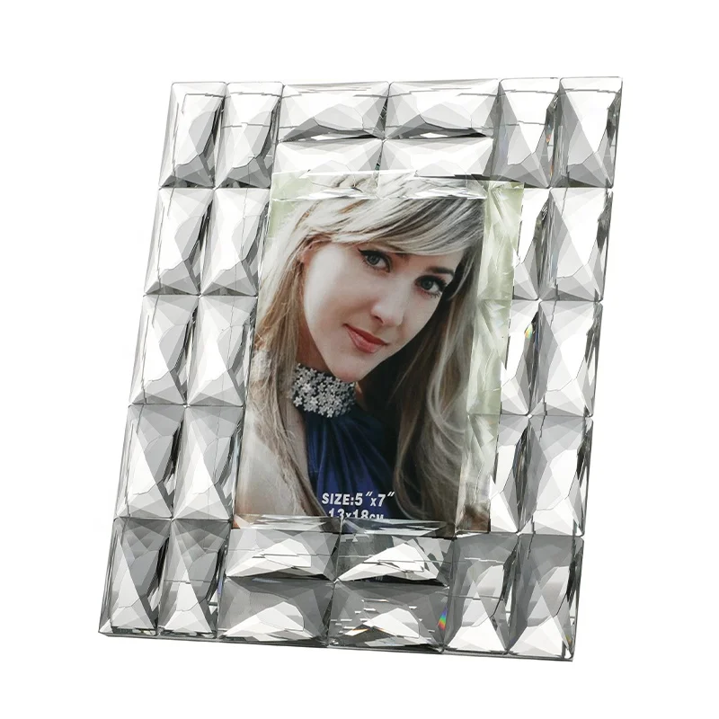 Роскошная хрустальная фоторамка свадебный сувенир Хрустальная фоторамка