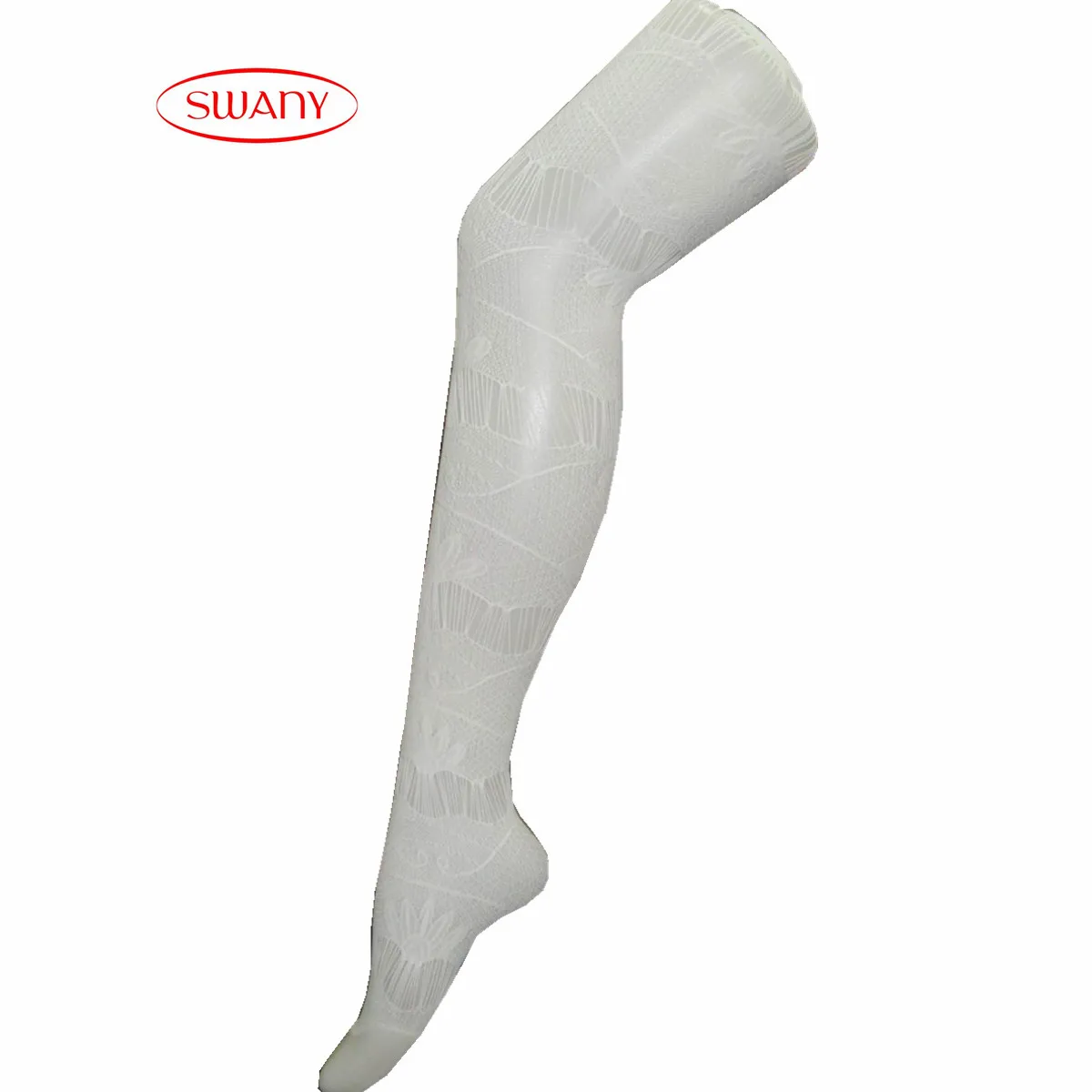 
High quality ladies white sexy fishnet tights with flowers new design pantyhose for women and girls 