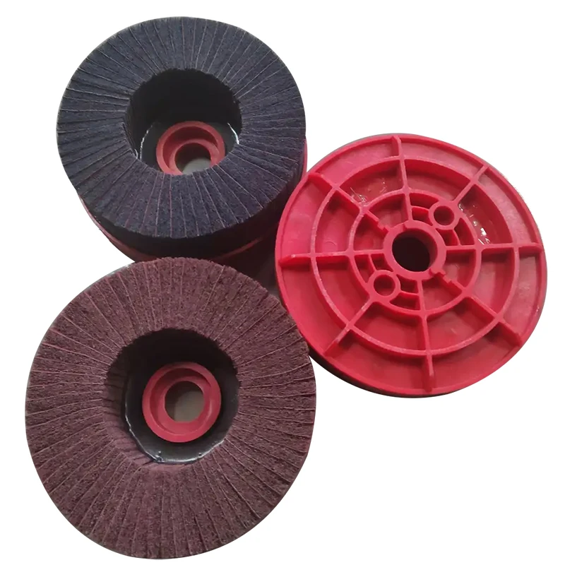 Industrial plasma flame cutting carbon steel plate slag removal disc brush with scouringpad