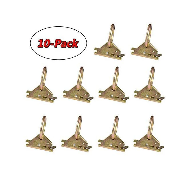 
10 pcs/set Steel E-Track O Ring Tie-Down Anchors Cargo Loads in Flatbeds Trailers Van Trucks Pickups Tie Down 