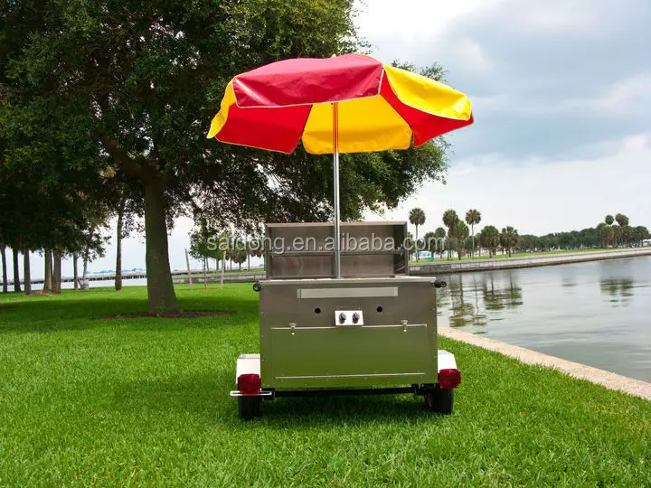 Direct factory Mobile towing hot dog Cart Customized coffee van Square Snack Food trailer for sale