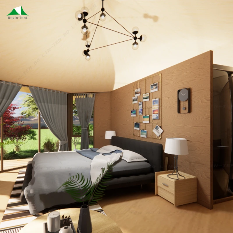 Cozy Eco Decoration Transparent House Desert Canvas Luxury Camping Tent