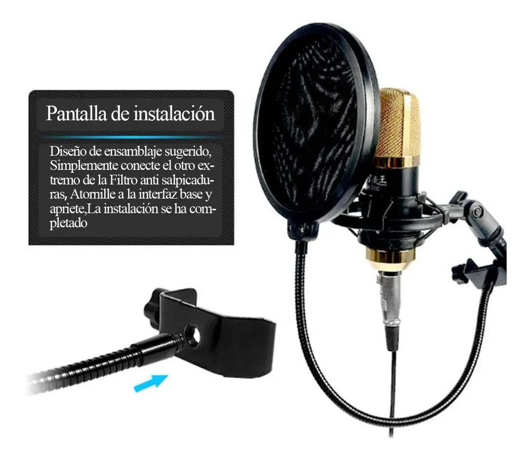 New design Dual Layer Mic Wind Screen Professional recording microphone filter