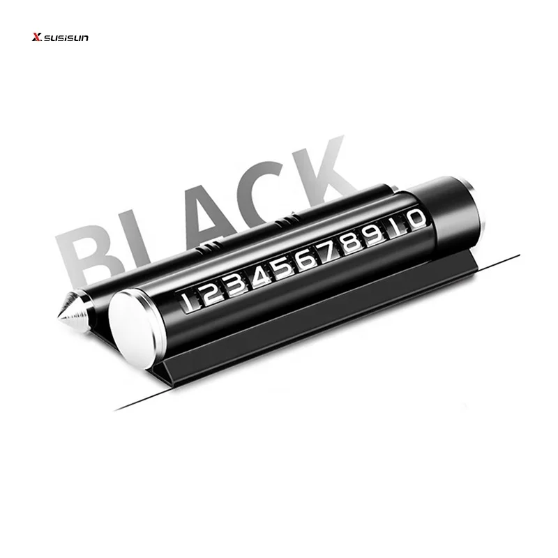 
Multifunctional Aluminum Alloy Interior Accessories Phone Number Car Temporary Parking Card 