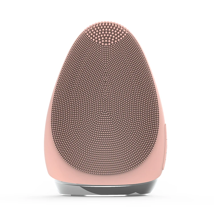 Longer Softer Liquid Silicone Facial Cleansing Brush with Massage Area on the back
