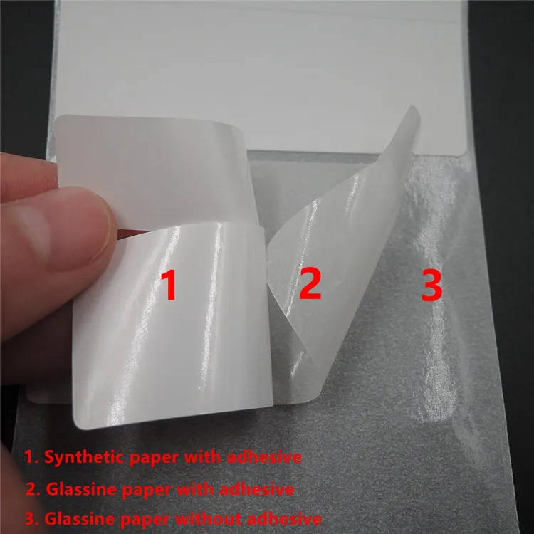 Custom Printed Double Bottom Copper Plate Three Layers Self Adhesive Labels