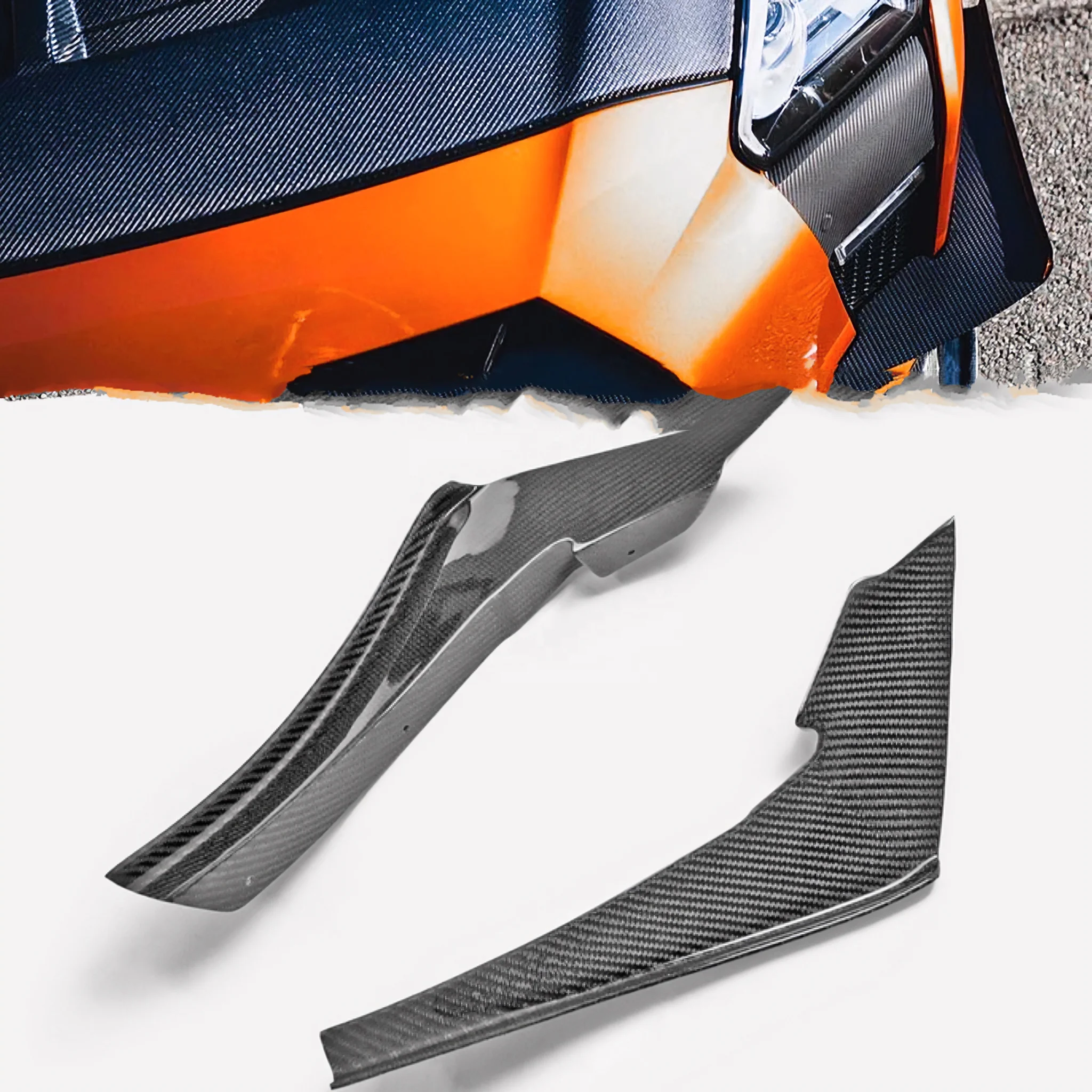 For Nissan MY17 R35 GTR TSVS Type Front Bumper canard GTR35 Carbon Front Bumper  Canard