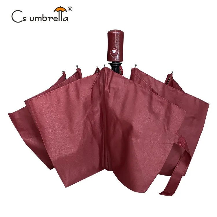 YS-3202 Factory Supply Travel Fold Umbrella Custom Printing Advertising Portable Auto Open 3 Folding Umbrella With Logo