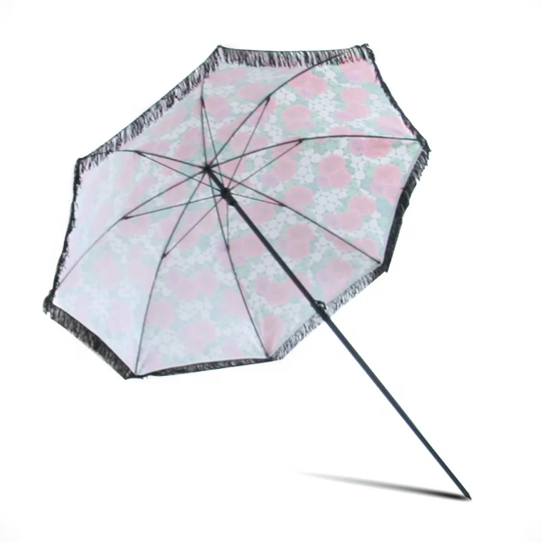 New design high quality macrame beach umbrella with tassels