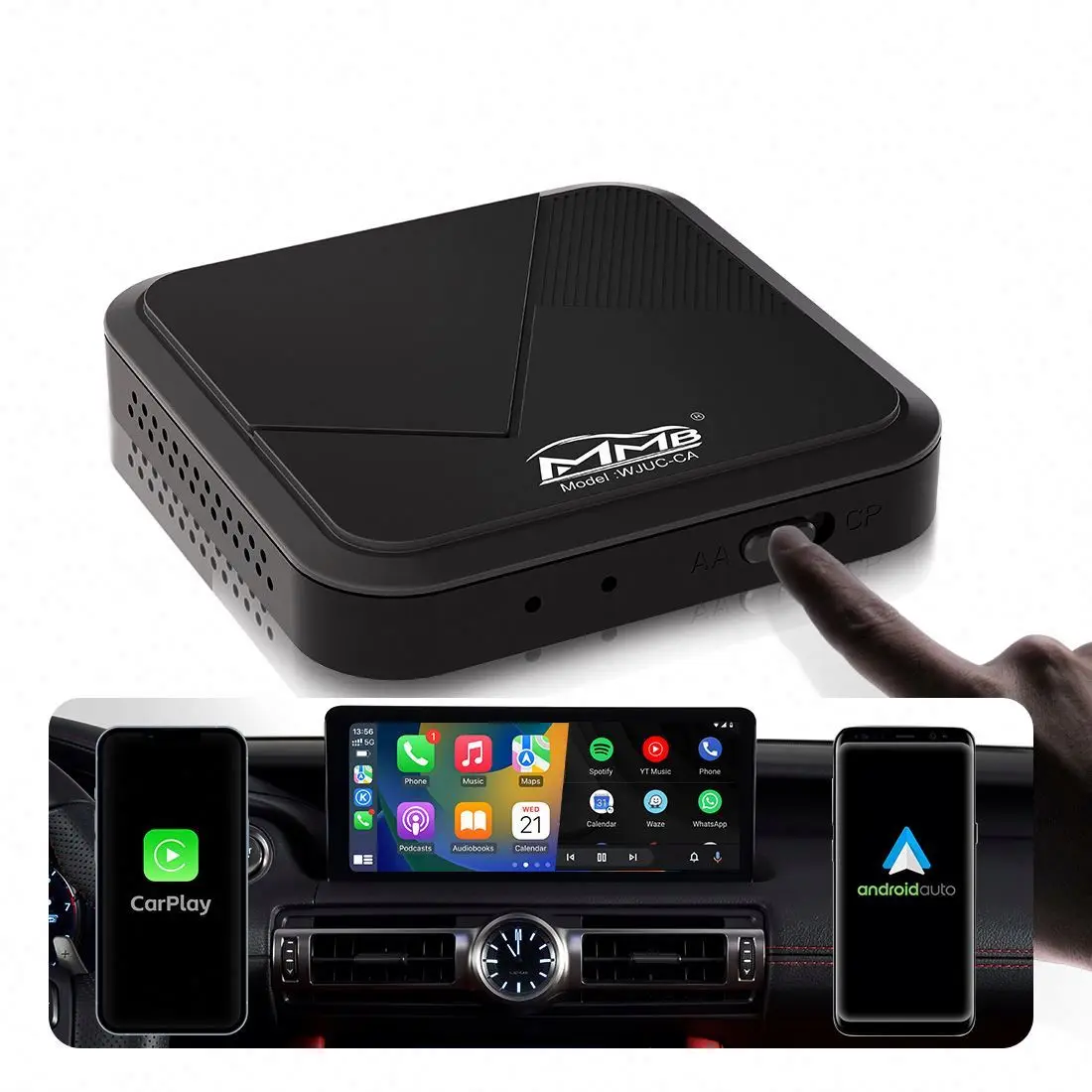 High Quality Plug And Play Car Smart Box Mini Wireless Android Auto Adapter