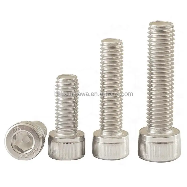 DIN EN ISO Hexagon Socket Head Cap Screws with Metric Fine Pitch Thread Stainless Steel Factory Custom