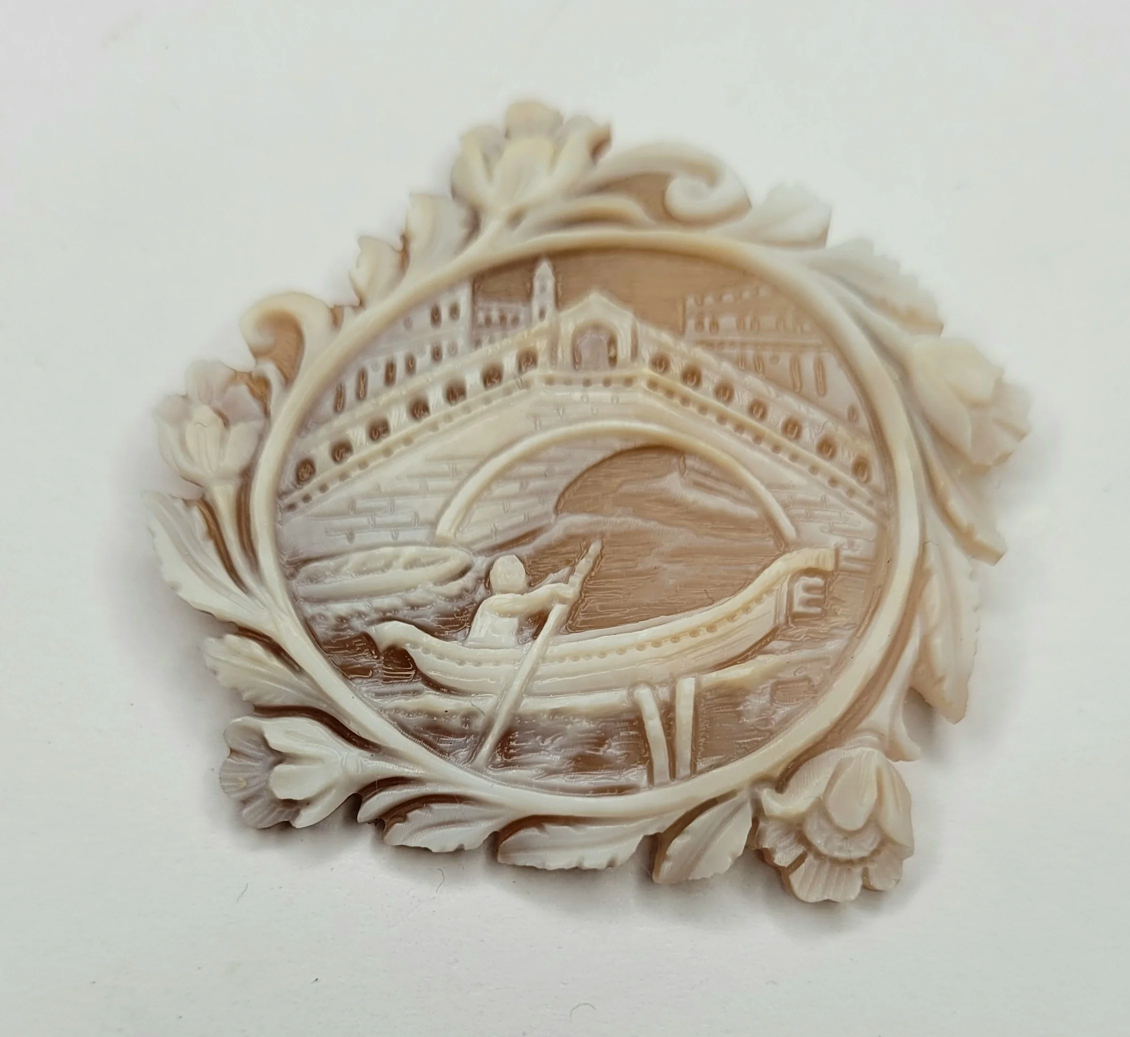 Новый дизайн венецианского пейзажа, ручная работа, sardonix Cameo