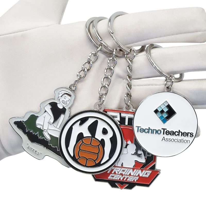 Promotional Customized Design Key Chain Cartoon Cute Enamel Keyring Metal Keychain