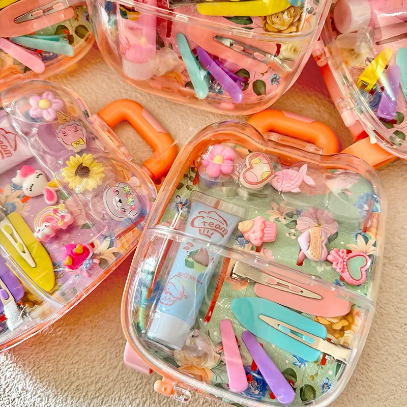 Handmade DIY Metal Cream Glue Clip Seamless Hairpin Suit Bangs Makeup Clip Cute Cartoon Girl Toy Gift for Girls