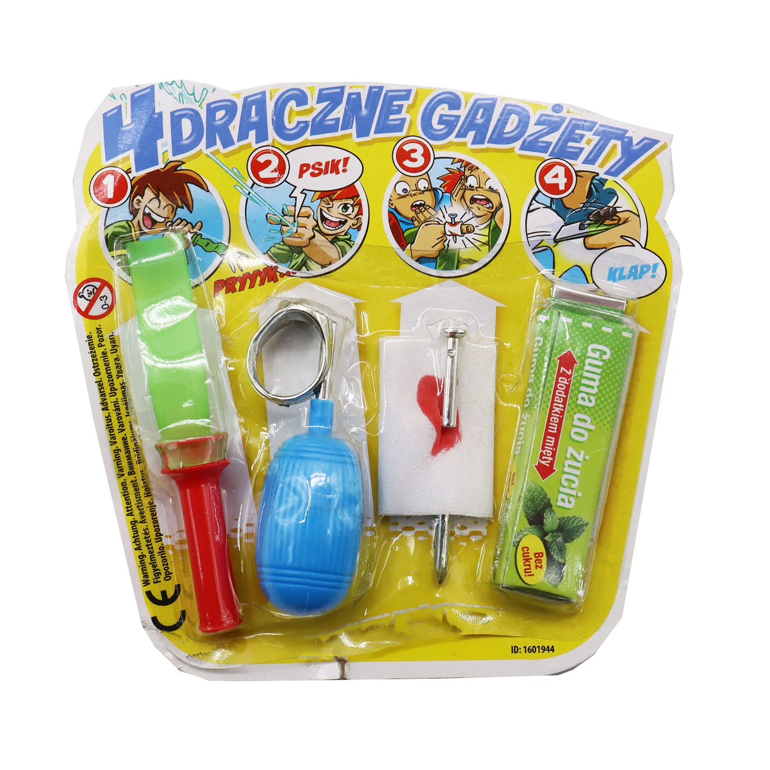Wholesale Funny Safety Trick Joke Toy Shocking Pull Head Chewing Gum Gag Novelty Item toy for Children
