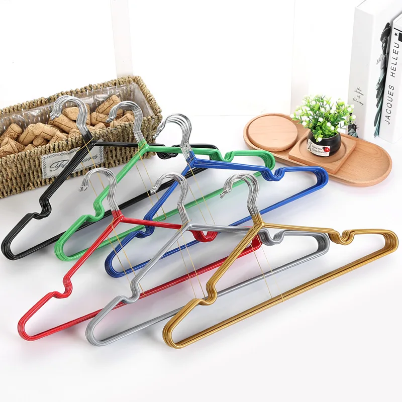 10pcs Colorful Rubber &Stainless Steel Hangers for Clothes Pegs Antiskid Drying Clothes Rack Non Slip Hanger Outdoor Drying Rack