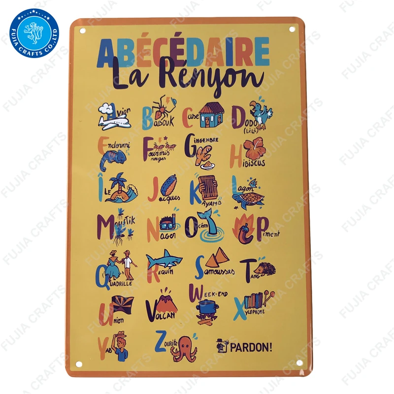 Embossed 3d Metal Signs Tin Metal Sign for Bar Garage Wall Decor