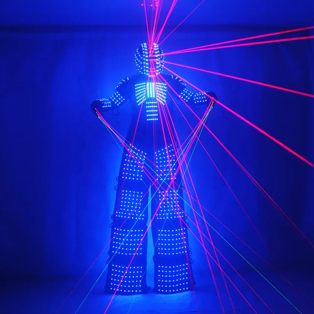 High quality LED light-emitting robot wearable nightclub party performance LED dance costume