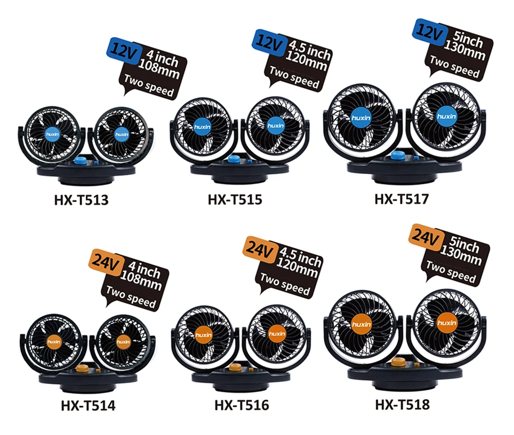 MITCHELL Новый DC 12v 24 вольт постоянного тока 5 дюймов Автоматическая головка тряски две скорости воздушного охладителя аксессуары для интерьера с двумя головками Вентилятор охлаждения автомобиля