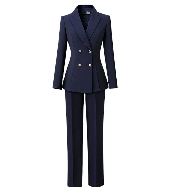 Floral collar white slim fit suit with long sleeves and trousers