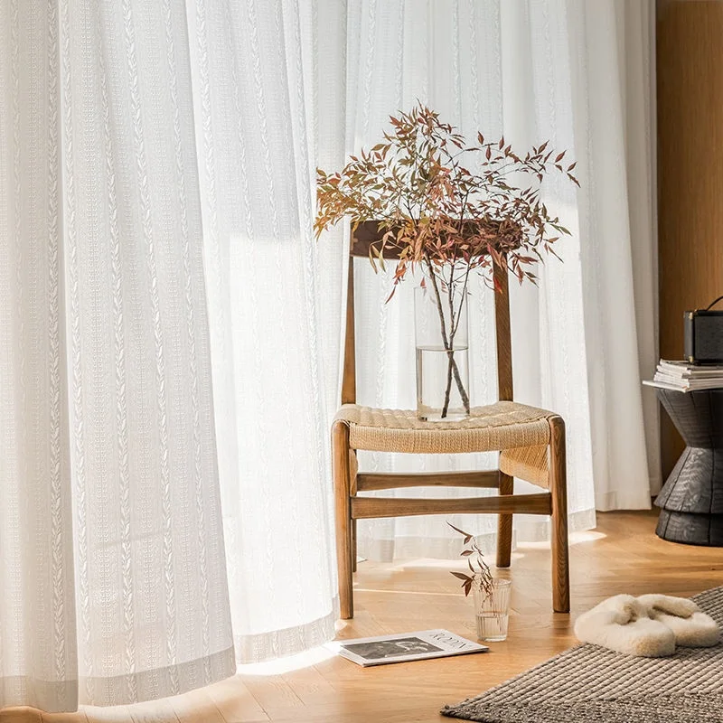 Japanese-style German Gauze Light-transmitting Non-person Gauze Balcony Gauze Thickening Knit Lace Curtains And Window Screen