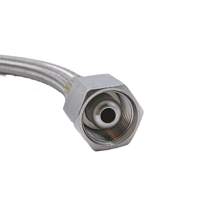 Ss Braided Ptfe Hose High Temperature Resistance Fuel Oil Hose Line  PTFE metal hose