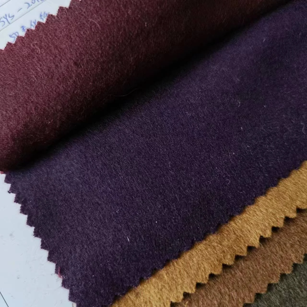 50Wool 400g/m single side woolen flannel flannel suede autumn and winter wool coat factory direct clearance stock