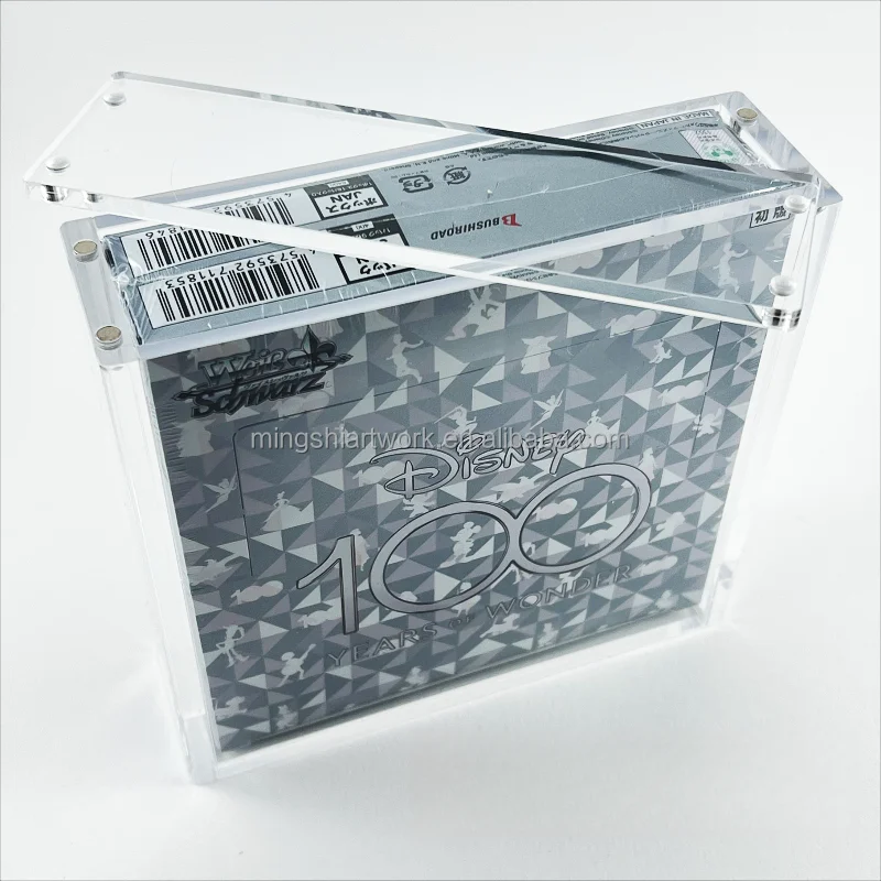 Mingshi Acrylic Weiss Schwarz Booster Box Acrylic Display Protector Case Disney 100 Pixar Avatar Magnetic Box