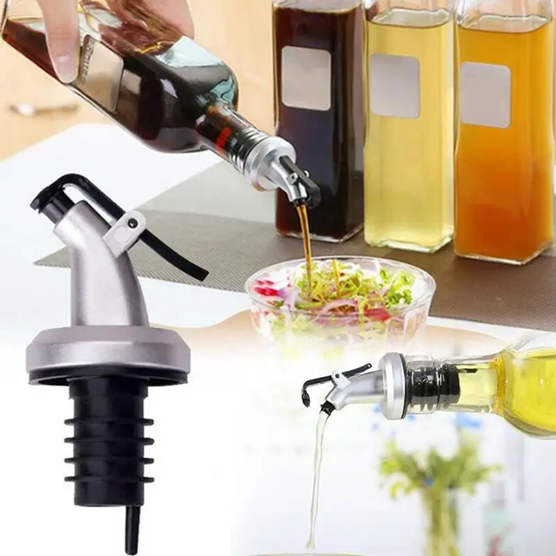 Kitchen Oil Spout Oil Bottle Plug Pour Mouth Wine Stopper Soy Sauce Vinegar Bottle Plug Oiler Accessories