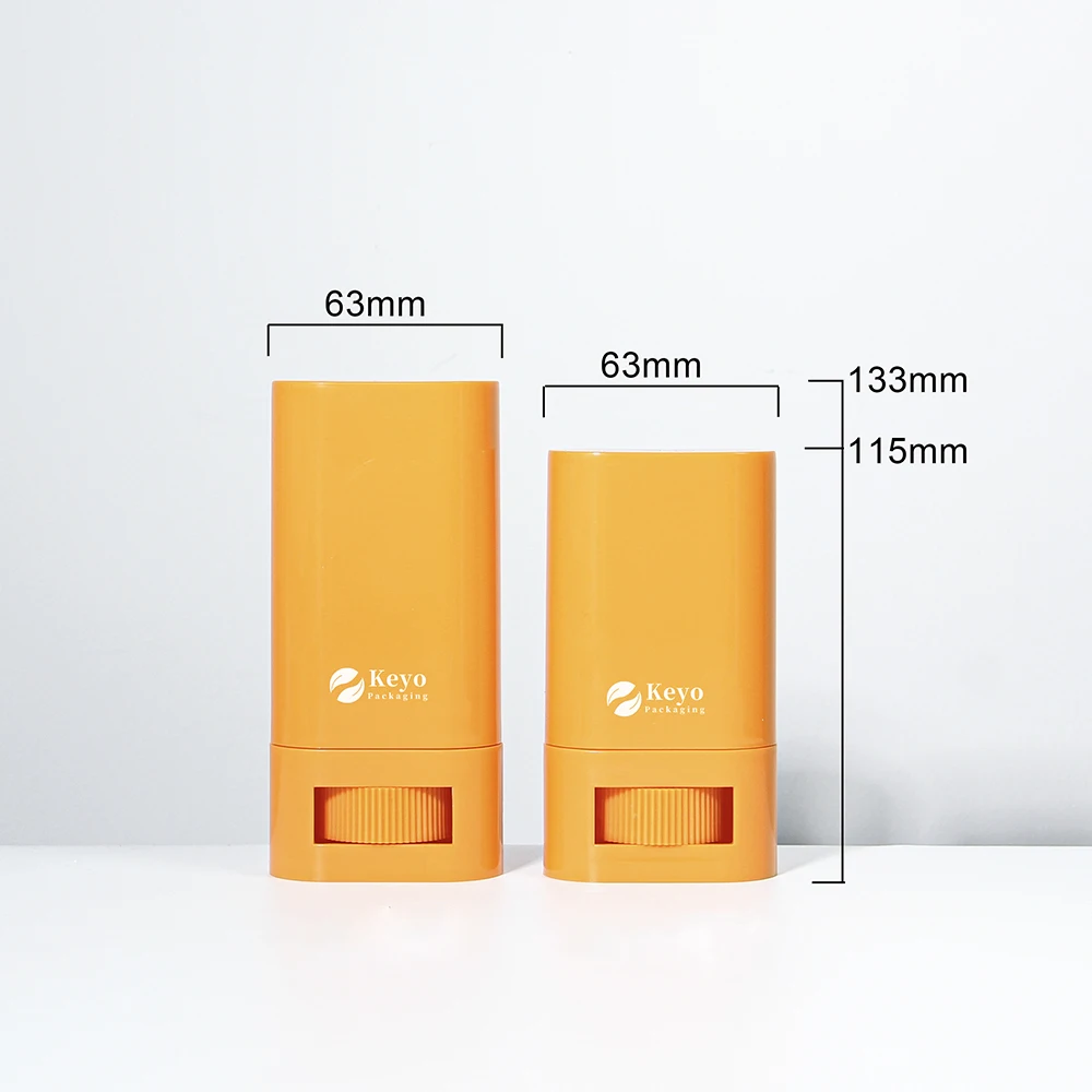 75ml 50ml oval deodorant container twist empty round PP stick deodorant container colorful deodorant container