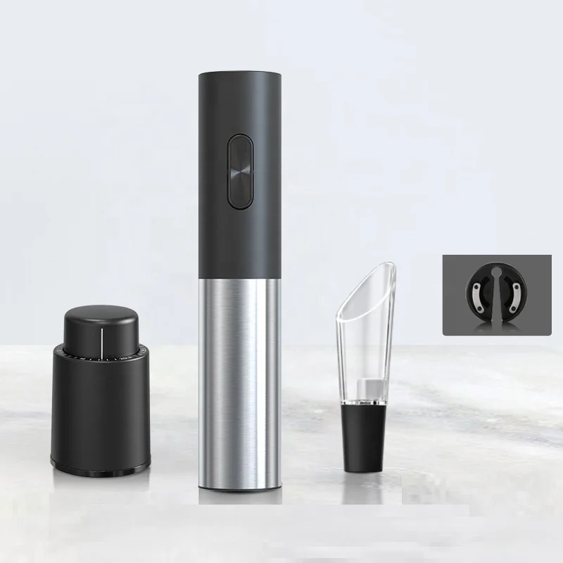 Stainless Steel electric wine opener set electric wine bottle opener set electric wine opener set rechargeable