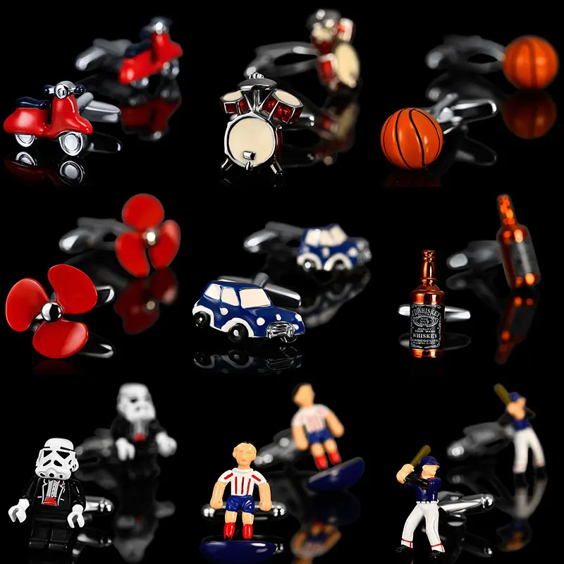 
Wedding Cuff links French Grooms Shirt Brand Formal Golden Wine Bottle Cufflinks for Mens Suits 