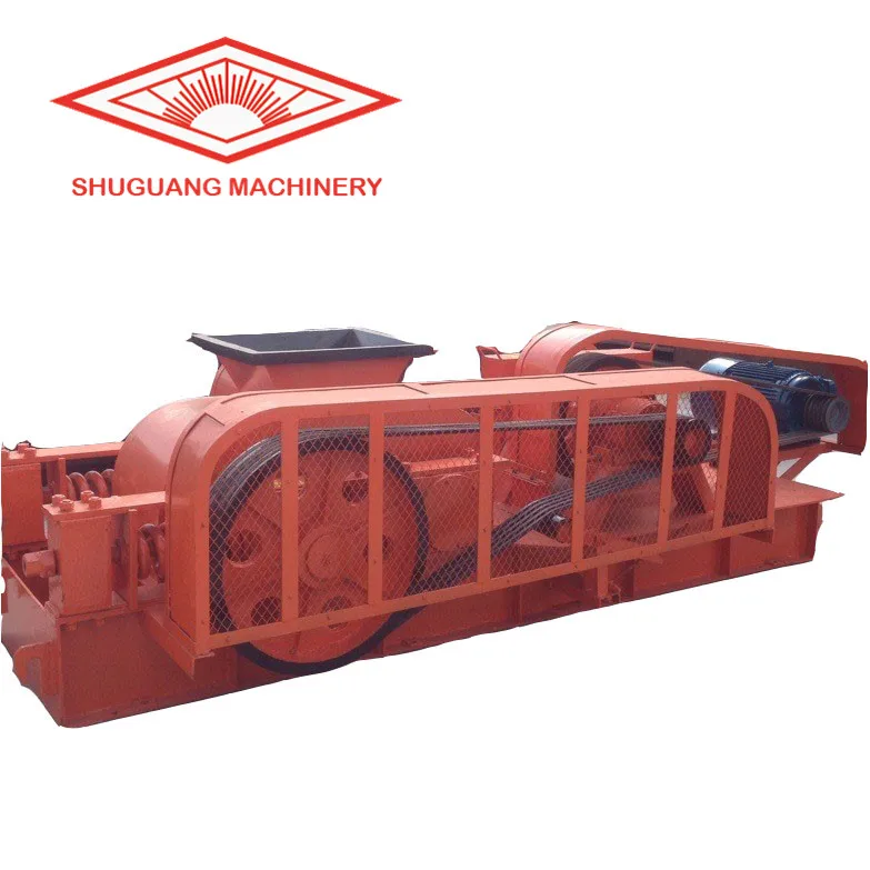 High efficiency small double roller clay stone crusher