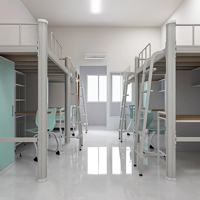 bunk bed education furniture adult loft bed with desk for students