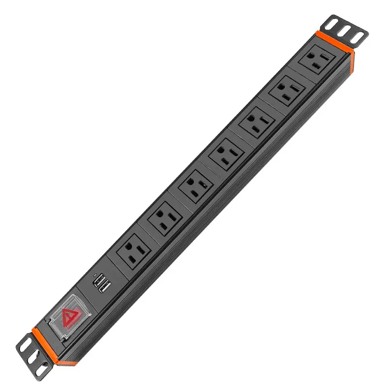 7-bits PDU cabinet socket US power distribution unit factory customized with overload protection
