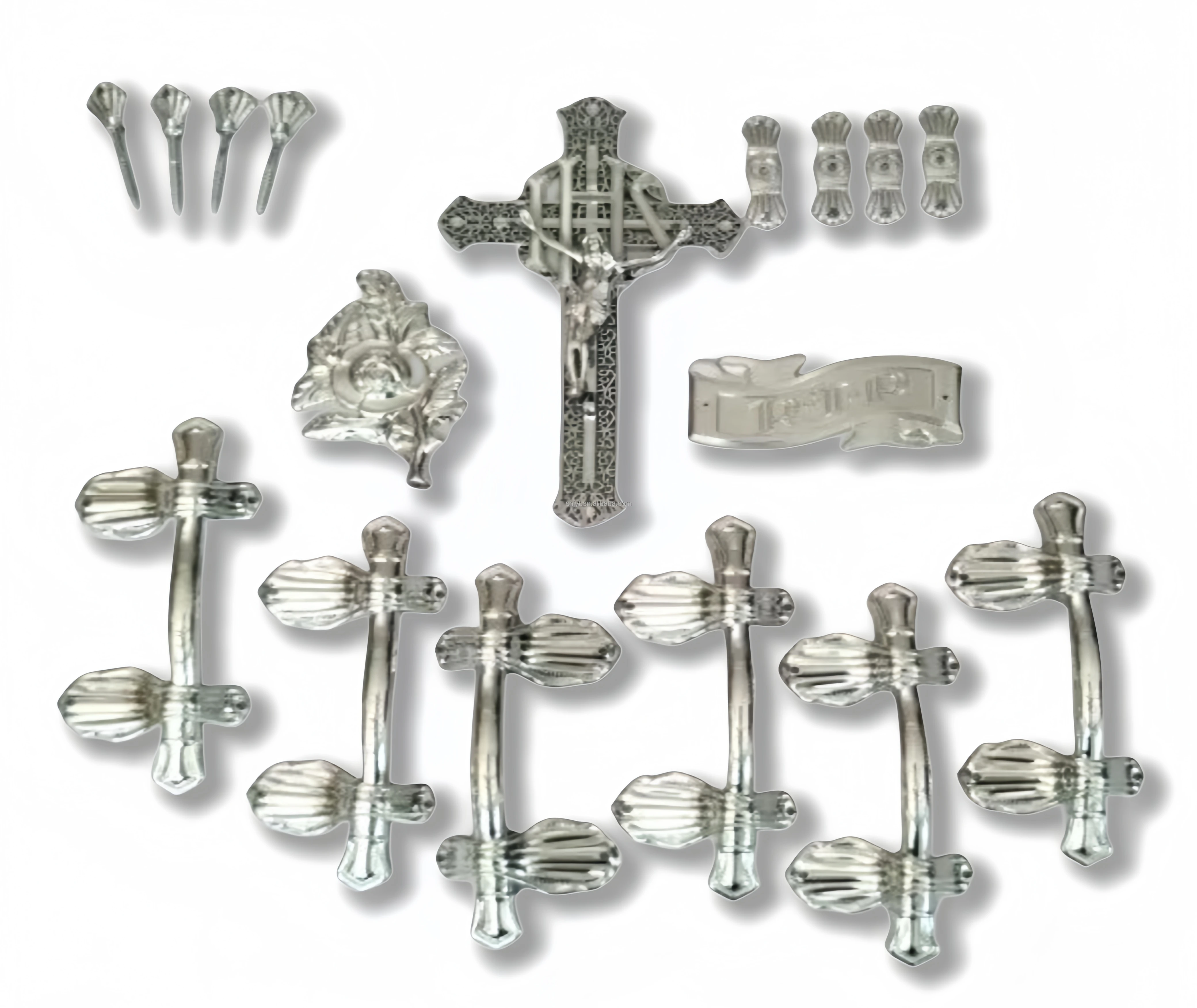 Manufacturers China Direct Sales Plastic Funeral Coffin Accessories Hardware Casket Handle