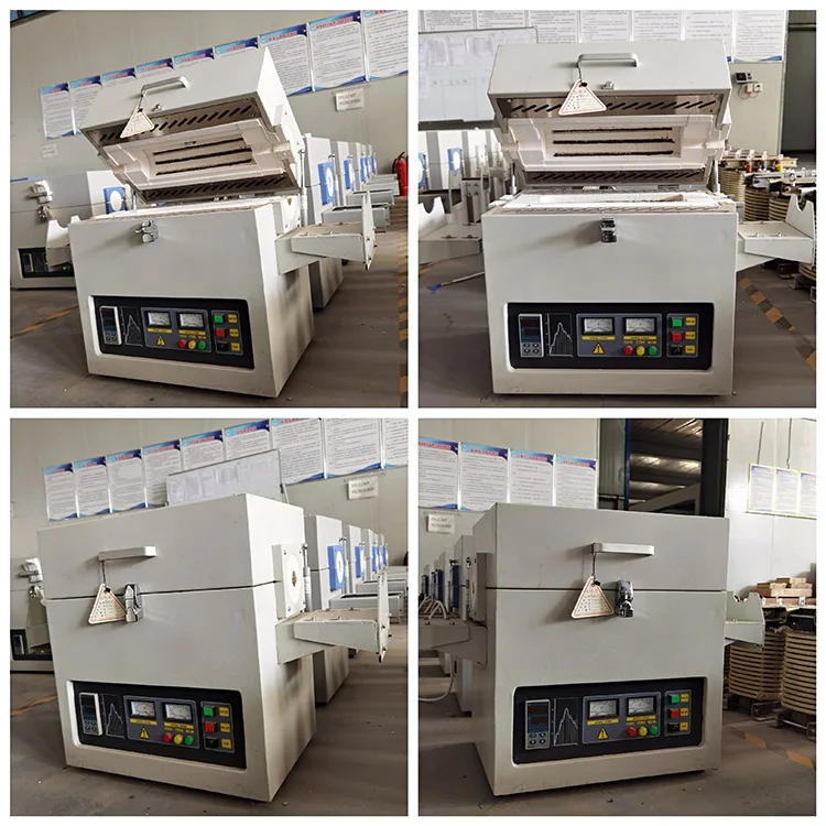  1600 C mini vacuum tube furnace horizontal small quartz compact for carbonization
