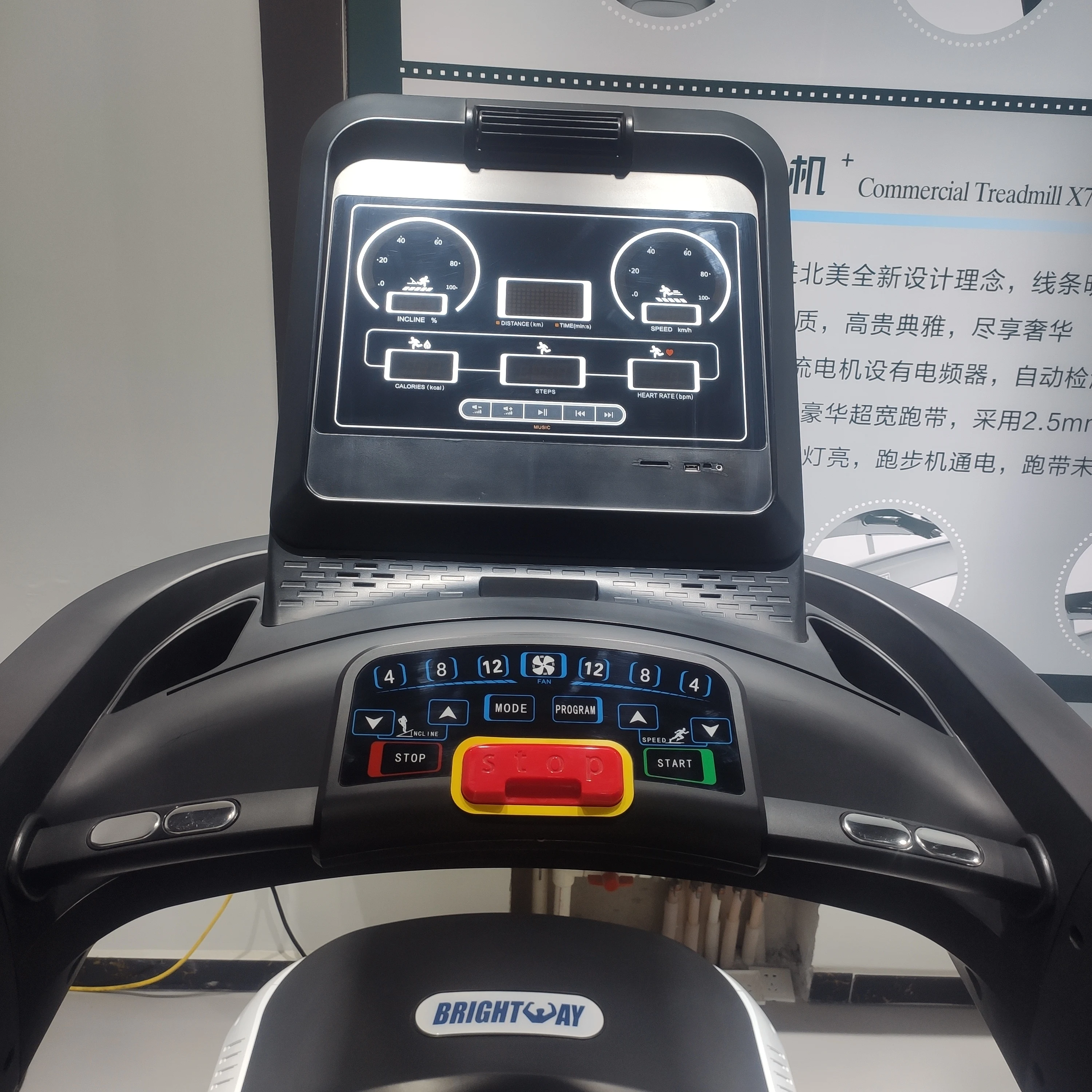 Gym Fitness Exercise Heart Rate Treadmill Commercial Home Use Running Machine Heart Rate Electric Treadmill