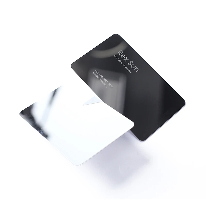 OEM custom stainless steel metal business card Manufacture custom logo engraved stainless steel business metal cards